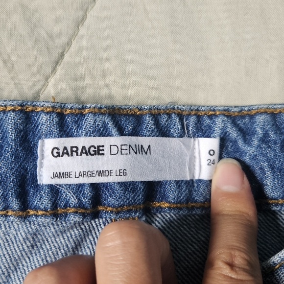 GARAGE Wide Leg Star Print Denim W 24 / Size 0 - Picture 4 of 9